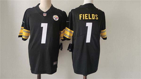 Pittsburgh Steelers #1 Justin Fields Black Vapor Untouchable Limited Stitched Jersey