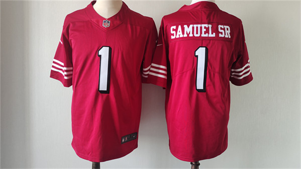 San Francisco 49ers #1 Deebo Samuel New Red Vapor Untouchable Limited Stitched Jersey