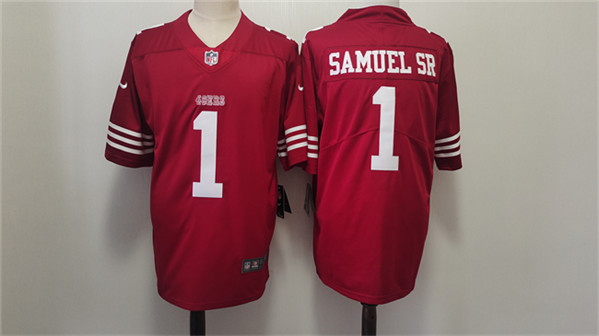 San Francisco 49ers #1 Deebo Samuel Red Vapor Untouchable Limited Stitched Jersey
