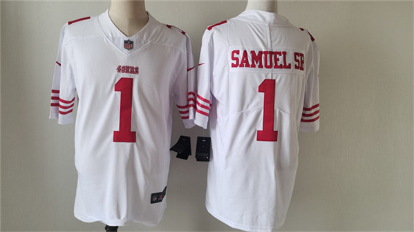 San Francisco 49ers #1 Deebo Samuel White Vapor Untouchable Limited Stitched Jersey