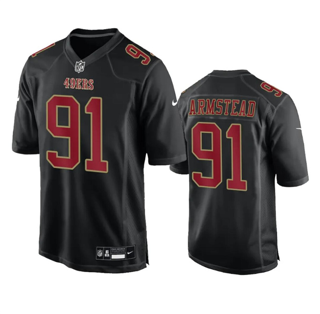 San Francisco 49ers #91 Arik Armstead Black Fashion Limited Stitched Game Jersey