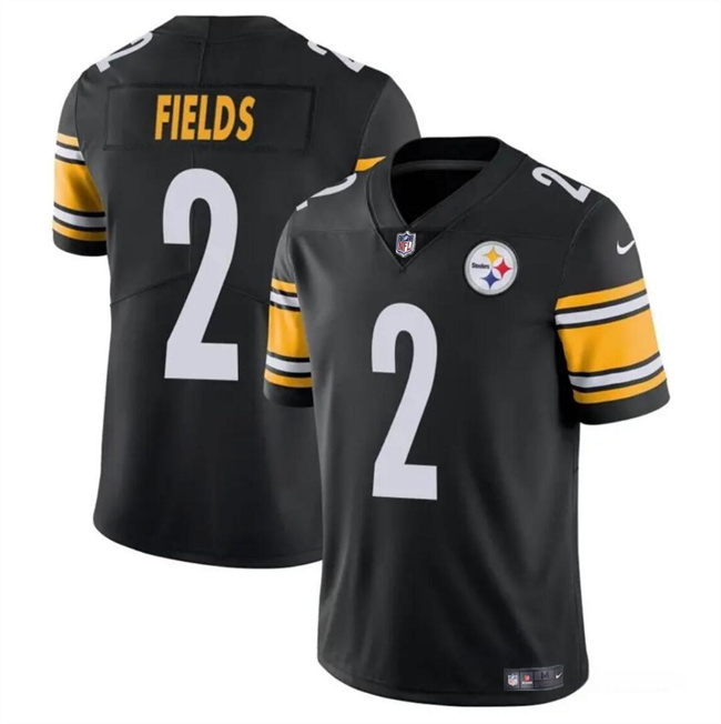 Pittsburgh Steelers #2 Justin Fields Black Vapor Untouchable Limited Stitched Jersey