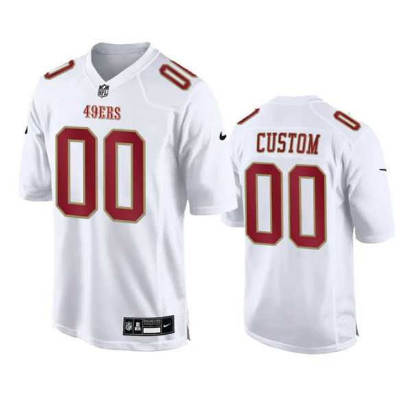 San Francisco 49ers Custom White Fashion Limited Stitched Game Jersey