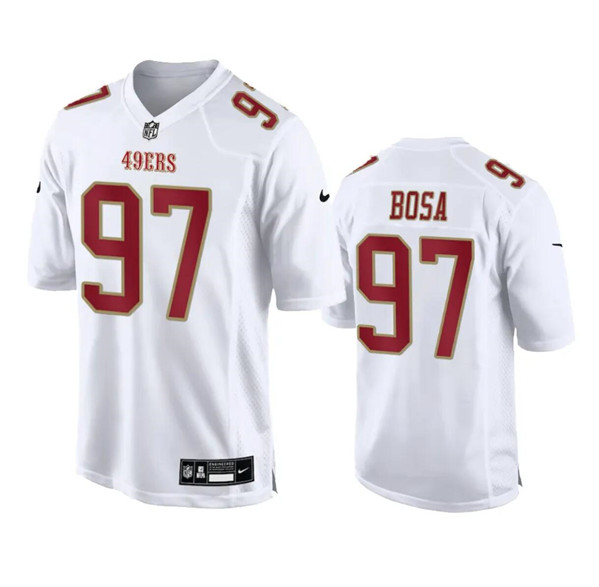 San Francisco 49ers #97 Nick Bosa White Fashion Limited Stitched Game Jersey