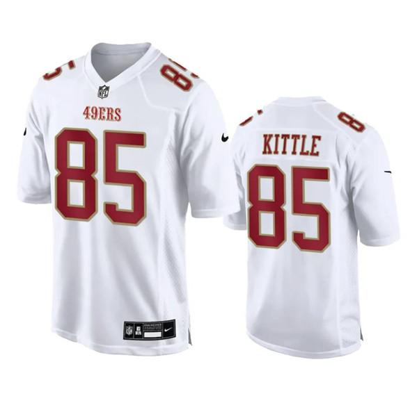 San Francisco 49ers #85 George Kittle White Fashion Limited Stitched Game Jersey