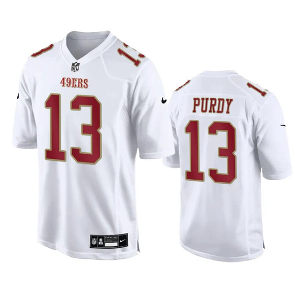 San Francisco 49ers #13 Brock Purdy White Fashion Limited Stitched Game Jersey