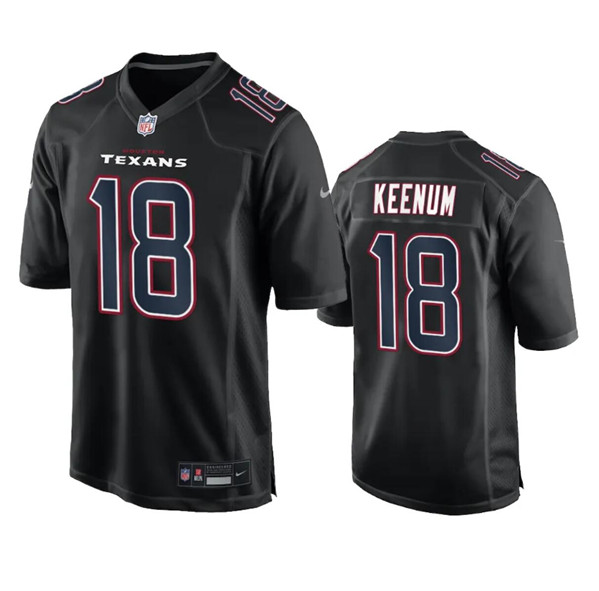 Houston Texans #18 Case Keenum Black Fashion Vapor Untouchable Limited Stitched Jersey