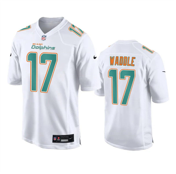 Miami Dolphins #17 Jaylen Waddle White Fashion Vapor Untouchable Stitched Jersey