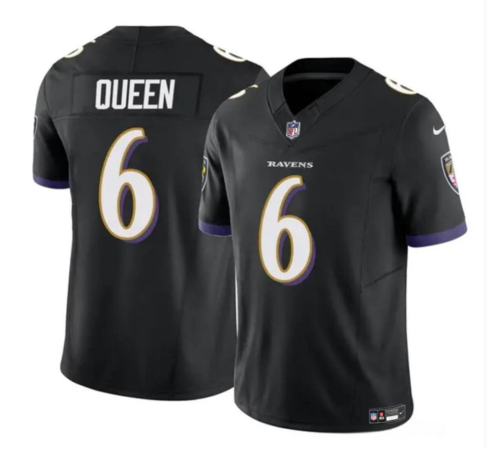 Baltimore Ravens #6 Patrick Queen Black 2023 F.U.S.E. Vapor Limited Stitched Jersey