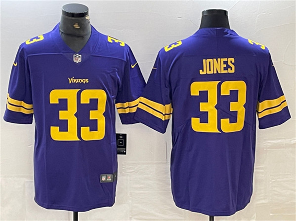 Minnesota Vikings #33 Aaron Jones Purple Gold Vapor Untouchable Limited Stitched Jersey