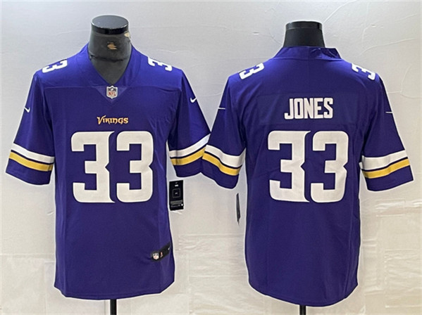 Minnesota Vikings #33 Aaron Jones Purple Vapor Untouchable Limited Stitched Jersey