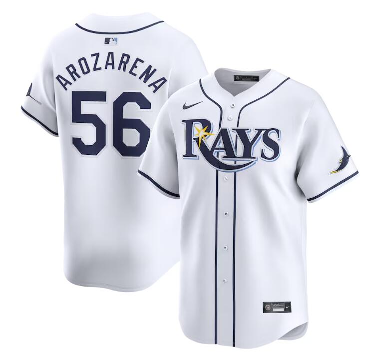 Tampa Bay Rays #56 Randy Arozarena White Home Limited Stitched Jersey