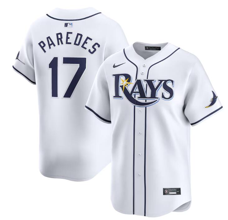 Tampa Bay Rays #17 Isaac Paredes White Home Limited Stitched Jersey