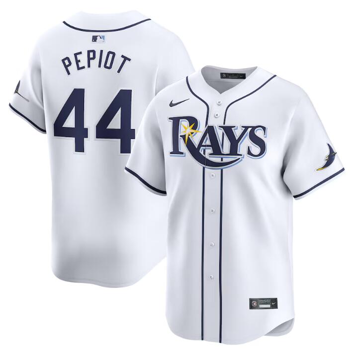 Tampa Bay Rays #44 Ryan Pepiot White Home Limited Stitched Jersey