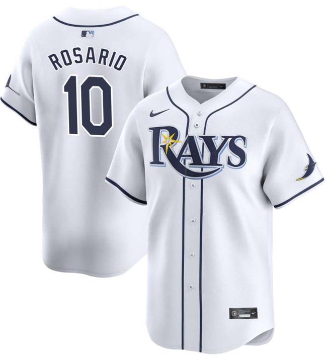 Tampa Bay Rays #10 Amed Rosario White Home Limited Stitched Jersey