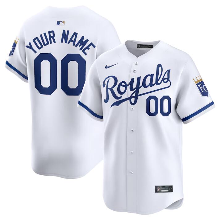 Kansas City Royals Custom White 2024 Home Limited Stitched Jersey