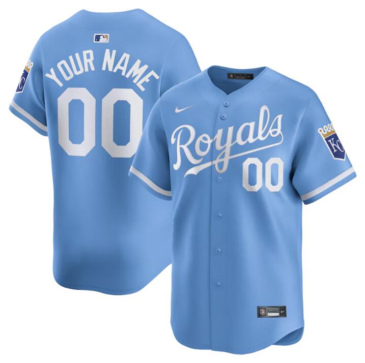 Kansas City Royals Custom Light Blue 2024 Alternate Limited Stitched Jersey