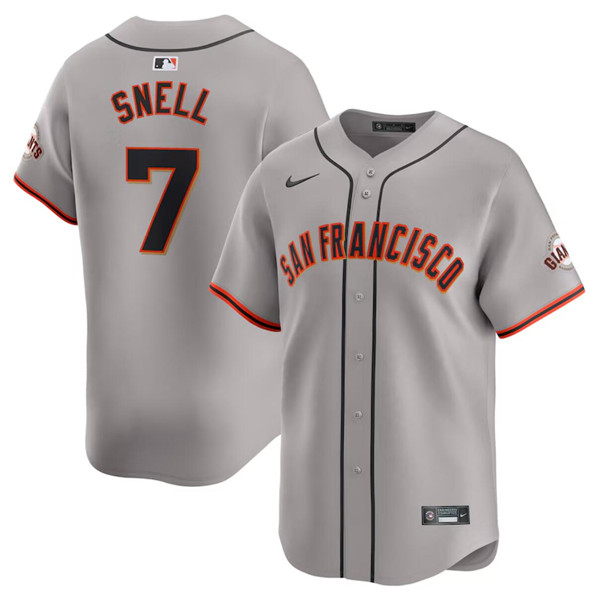 San Francisco Giants #7 Blake Snell Gray Away Limited Stitched Jersey