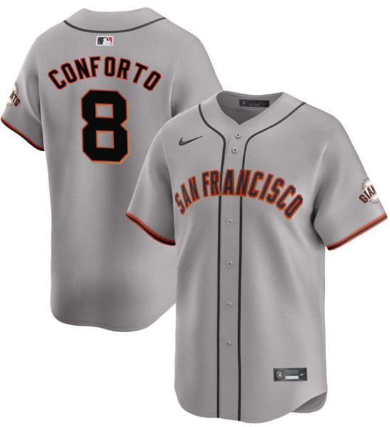 San Francisco Giants #8 Michael Conforto Gray Cool Base Stitched Jersey