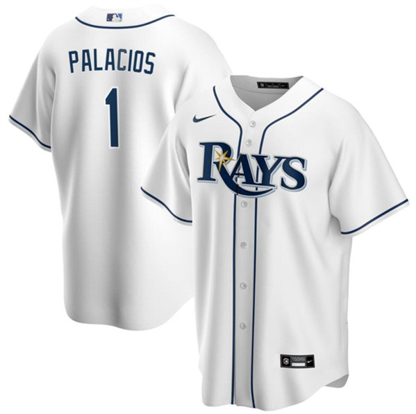 Tampa Bay Rays #1 Richie Palacios White Cool Base Stitched Jersey