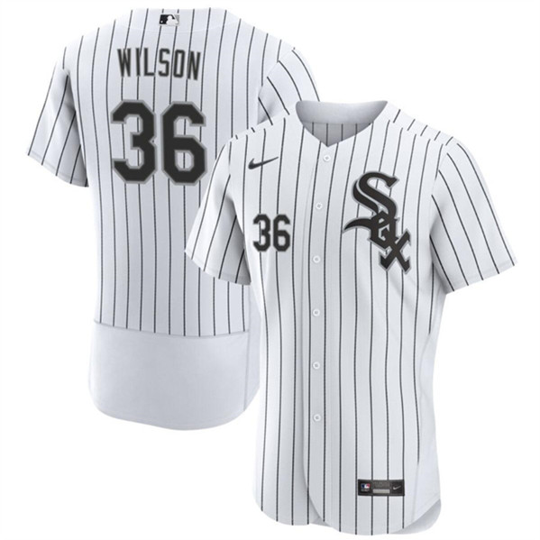 Chicago White Sox #36 Steven Wilson White Flex Base Stitched Jersey
