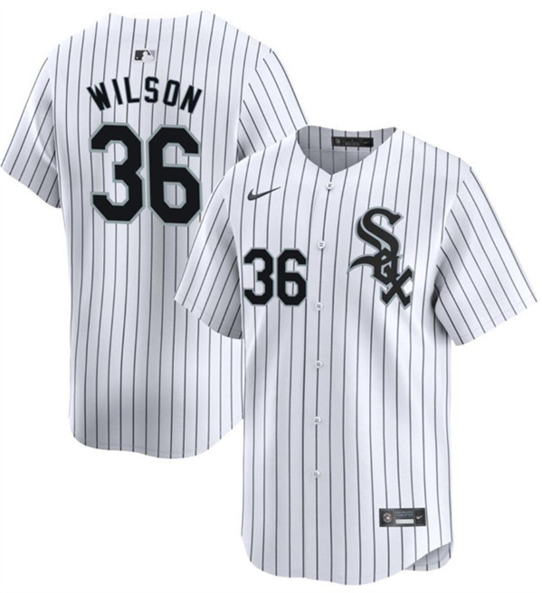 Chicago White Sox #36 Steven Wilson White Home Limited Stitched Jersey