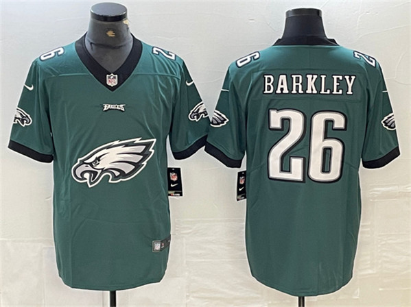 Philadelphia Eagles #26 Saquon Barkley Green Team Big Logo Limited Vapor Untouchable Limited Stitched Jersey