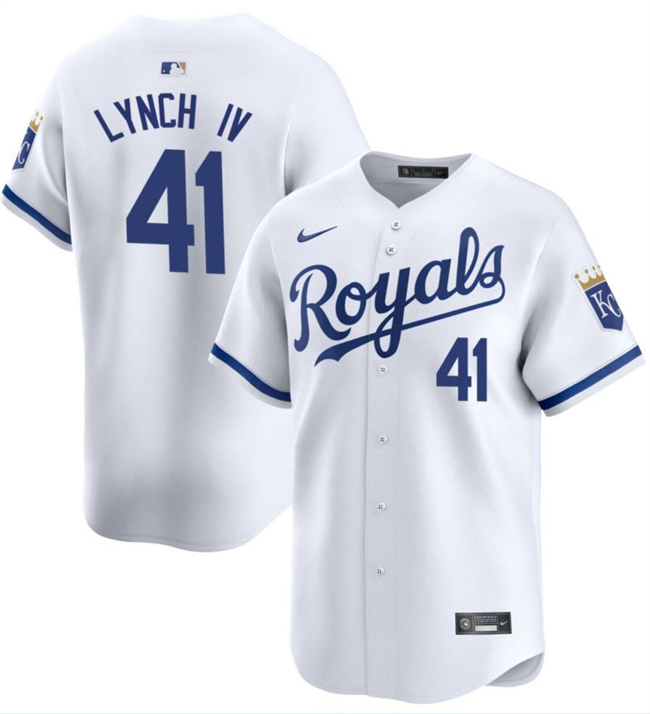 Kansas City Royals #41 Daniel Lynch IV White 2024 Home Limited Cool Base Stitched Jersey