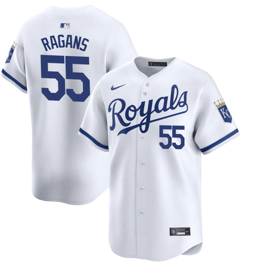 Kansas City Royals #55 Cole Ragans White 2024 Home Limited Cool Base Stitched Jersey