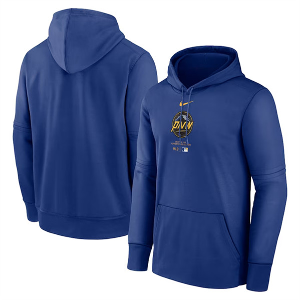 Milwaukee Brewers Royal Collection Practice Performance Pullover Hoodie