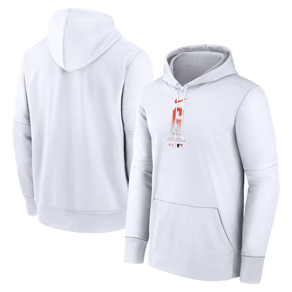 San Francisco Giants White Collection Practice Performance Pullover Hoodie