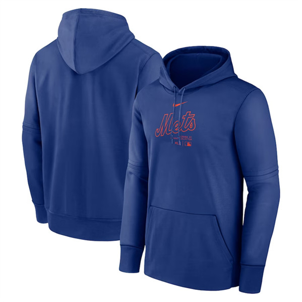 New York Mets Blue Collection Practice Performance Pullover Hoodie