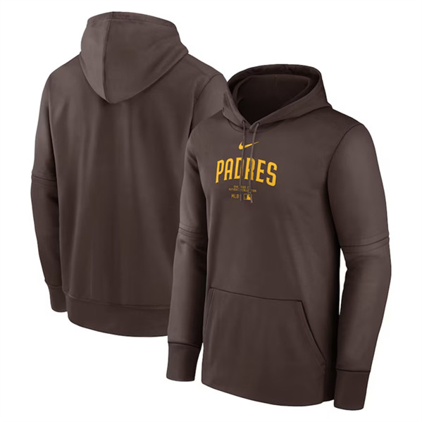 San Diego Padres Brown Collection Practice Performance Pullover Hoodie