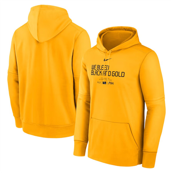 Pittsburgh Pirates Yellow Collection Practice Performance Pullover Hoodie