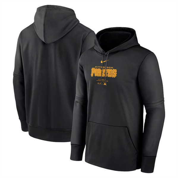 Pittsburgh Pirates Black Collection Practice Performance Pullover Hoodie