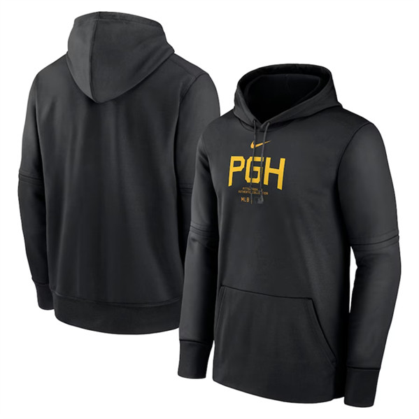Pittsburgh Pirates Black 2024 Collection Practice Performance Pullover Hoodie