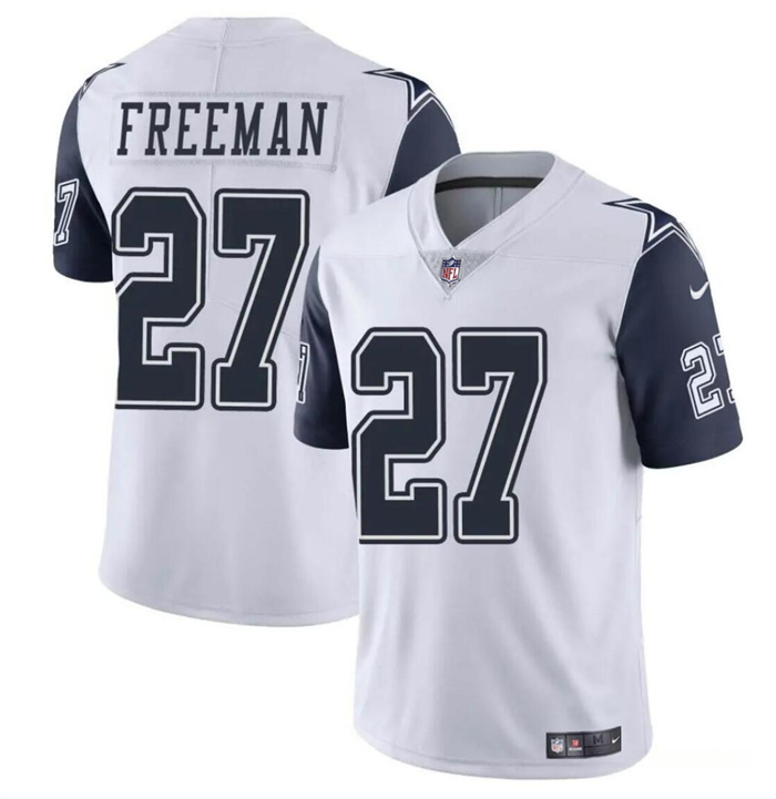 Dallas Cowboys #27 Royce Freeman White Color Rush Limited Stitched Jersey