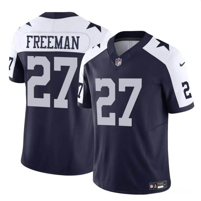 Dallas Cowboys #27 Royce Freeman Navy White 2023 F.U.S.E Thanksgiving Vapor Untouchable Limited Stitched Jersey