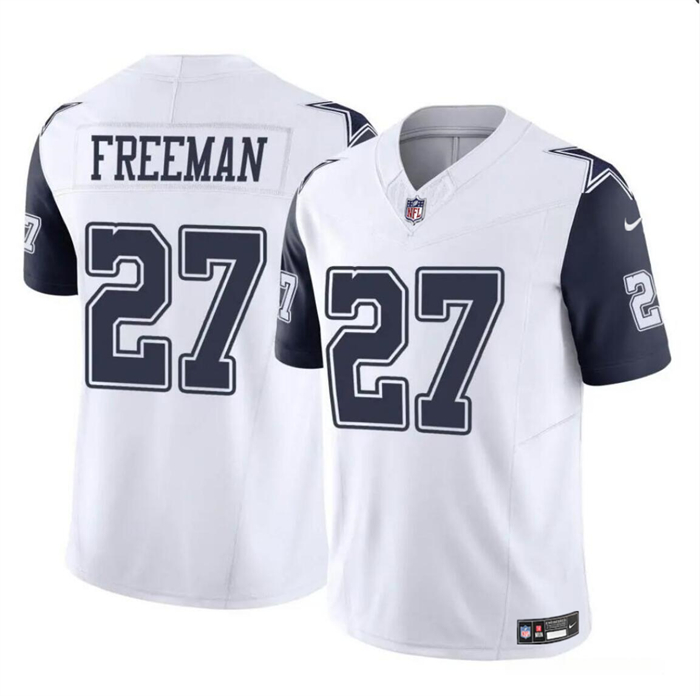 Dallas Cowboys #27 Royce Freeman White 2023 F.U.S.E Color Rush Limited Stitched Jersey