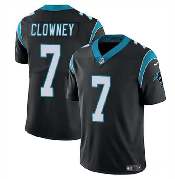 Carolina Panthers #7 Jadeveon Clowney Black Vapor Limited Stitched Jersey