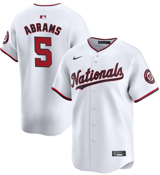Washington Nationals #5 CJ Abrams White 2024 Home Limited Stitched Jersey