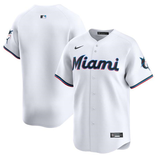 Miami Marlins Blank White 2024 Home Limited Stitched Jersey