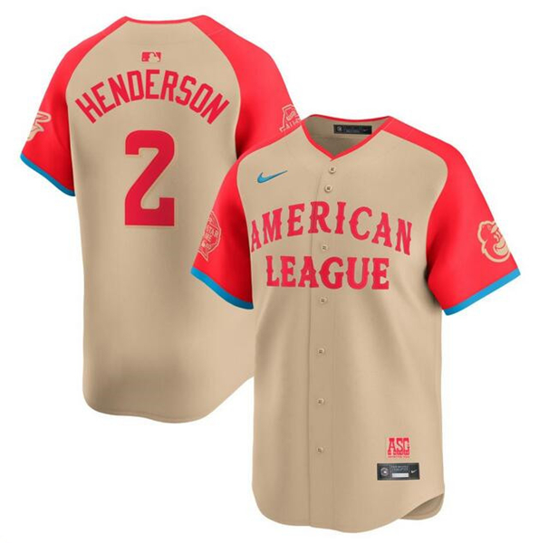 National League #2 Gunnar Henderson Cream 2024 All-Star Limited Stitched Jersey