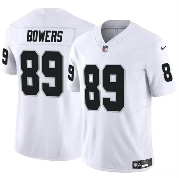 Las Vegas Raiders #89 Brock Bowers White 2024 Draft F.U.S.E. Vapor Stitched Jersey