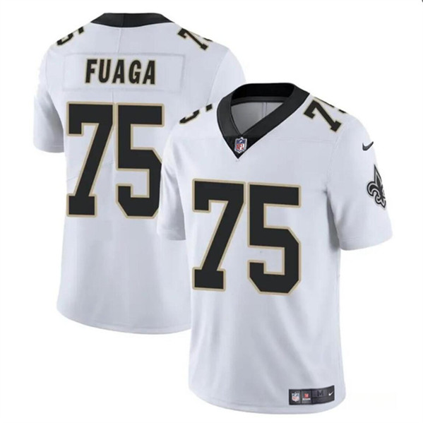 New Orleans Saints #75 Taliese Fuaga White 2024 Draft Vapor Limited Stitched Jersey