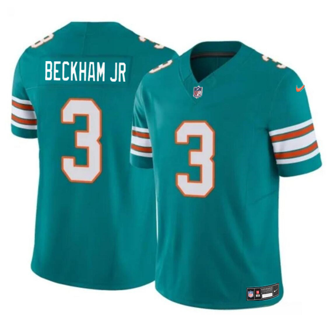 Miami Dolphins #3 Odell Beckham Jr Aqua 2023 F.U.S.E Alternate Vapor Limited Stitched Jersey