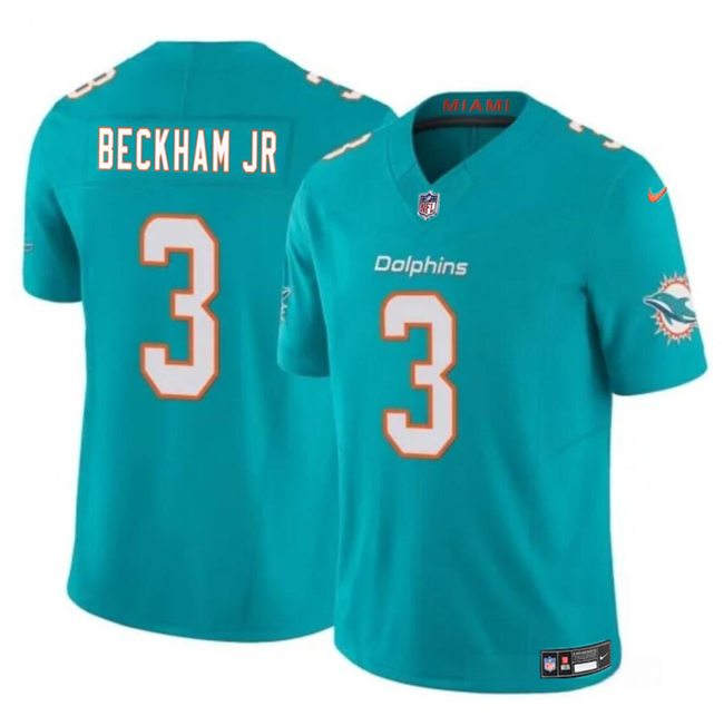 Miami Dolphins #3 Odell Beckham Jr Aqua 2023 F.U.S.E Vapor Limited Stitched Jersey