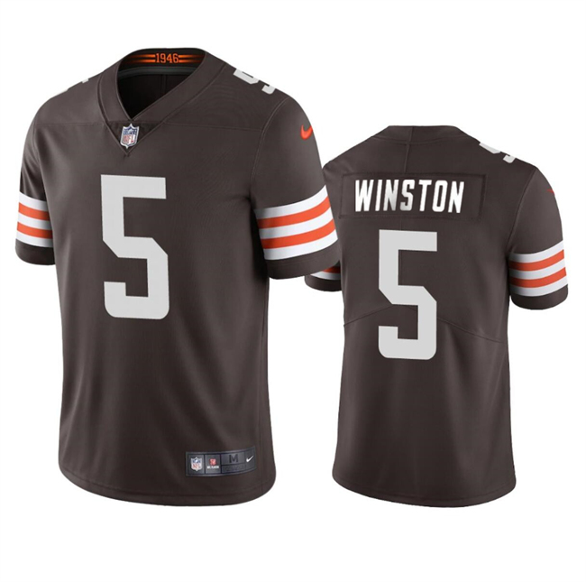 Cleveland Browns #5 Jameis Winston Brown Vapor Limited Stitched Jersey