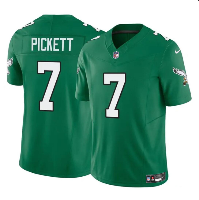 Philadelphia Eagles #7 Kenny Pickett Green 2023 F.U.S.E Throwback Vapor Untouchable Limited Stitched Jersey