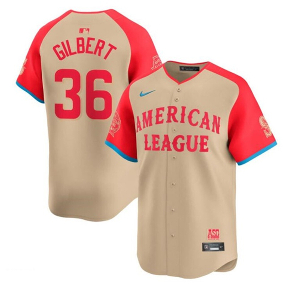 National League #36 Logan Gilbert Cream 2024 All-Star Limited Stitched Jersey